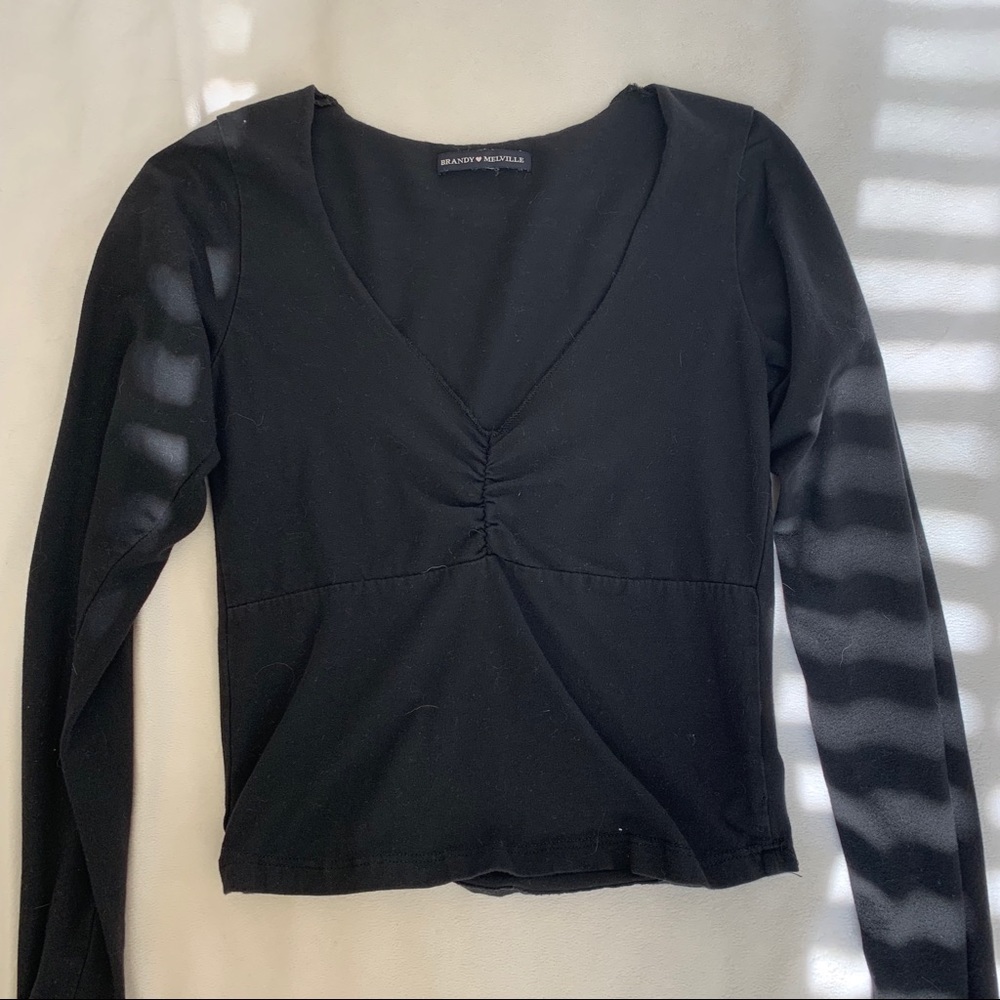 Black Brandy Melville v neck top